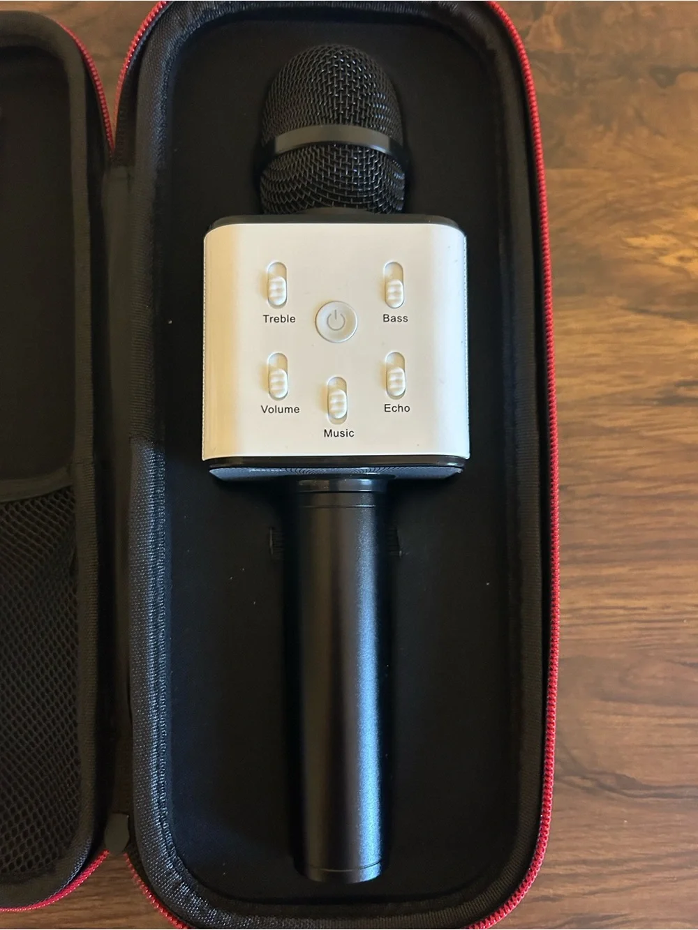 Wireless Handheld Karaoke Microphone - Black and Silver
